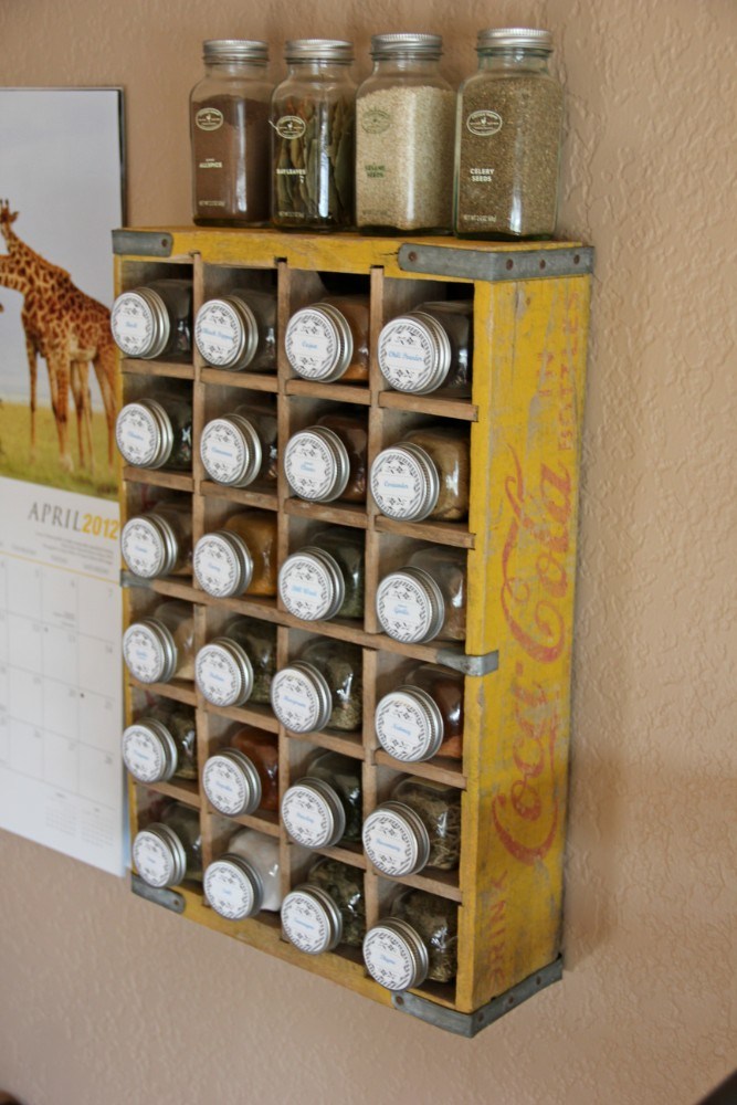 Vintage Coca-Cola Crate Spice Rack